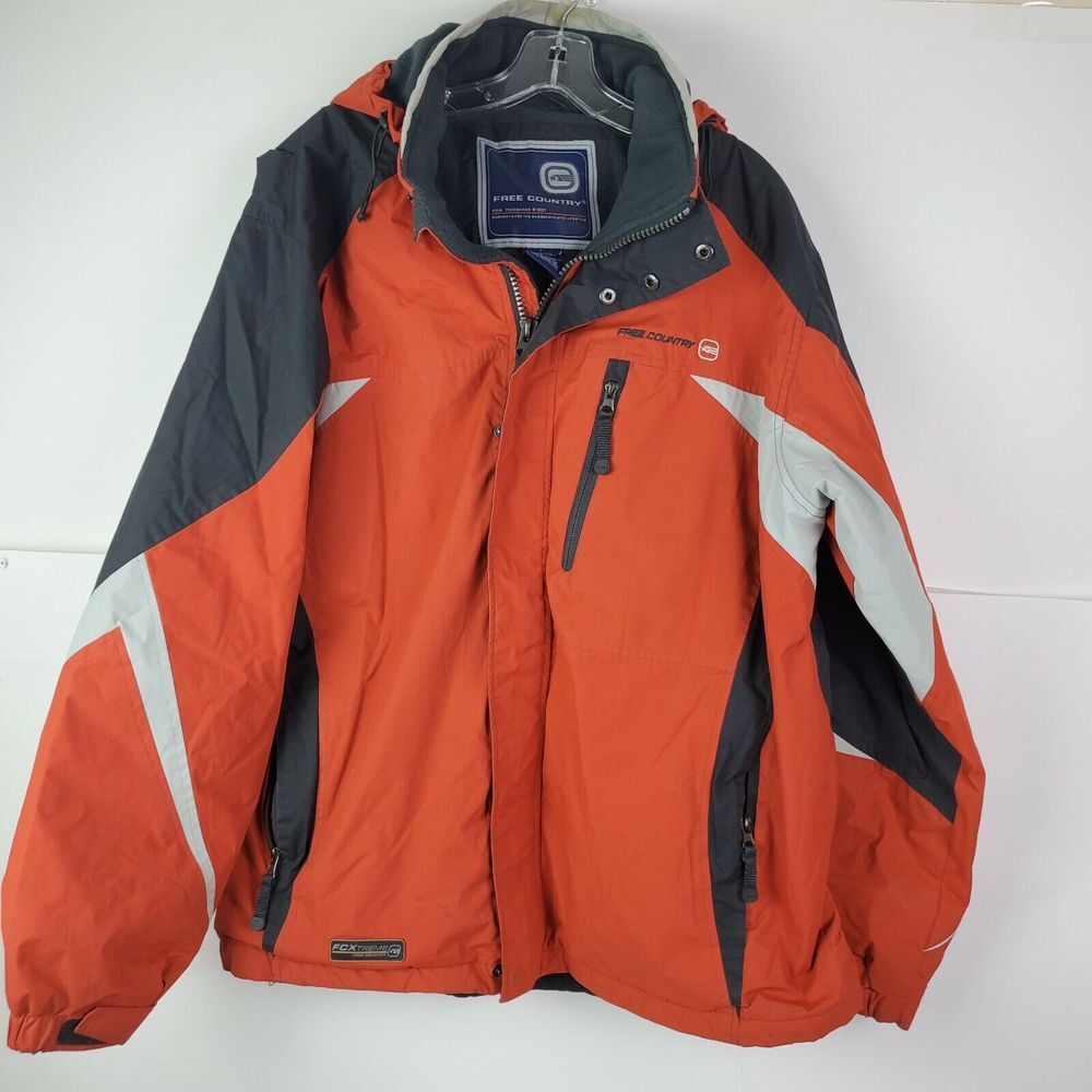 Free Country Men's‎ Winter Jacket Hooded Fleece Lined FCXtreme Size L